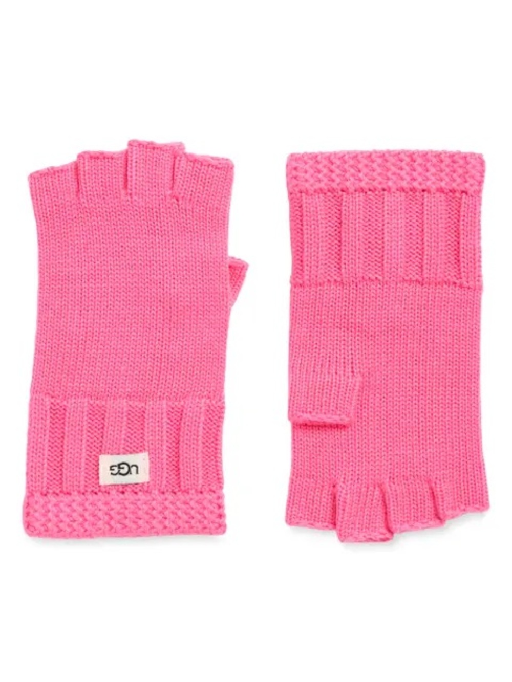 UGG Women's Knit Fingerless Gloves BrightPink One Size NWT